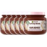 Garnier Loving Blends Milde Haver Hair Remedy Haarmasker Voordeelverpakking - Hypoallergeen Masker Voor Normaal Haar, Gevoelige Hoofdhuid - 6 x 340ml