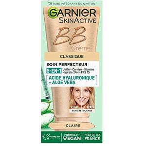 GARNIER Skin Active - BB crème – alles-in-1 perfecte verzorging – egaliseert, matteert en hydrateert – SPF 25 – hyaluronzuur & aloë vera – veganistisch en dierproefvrij – gemengde tot vette huid –