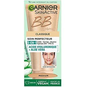 GARNIER Skin Active - BB crème – alles-in-1 perfecte verzorging – egaliseert, matteert en hydrateert – SPF 25 – hyaluronzuur & aloë vera – veganistisch en dierproefvrij – gemengde tot vette huid –