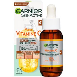 Garnier SkinActive 10% Pure Vitamine C Anti-Pigmentvlekken Nachtserum met Hyaluronzuur - 1+1 Gratis