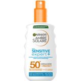 6x Garnier Ambre Solaire Sensitive Expert+ Zonnebrandspray SPF 50+ Ceramide Protect 150 ml