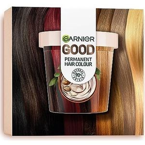 Garnier - Permanente haarkleuring – zonder ammoniak – 90% ingrediënten van natuurlijke oorsprong – sheaboter – 100% dekking van wit haar – navulset – ijsbruin (4,15) – Good