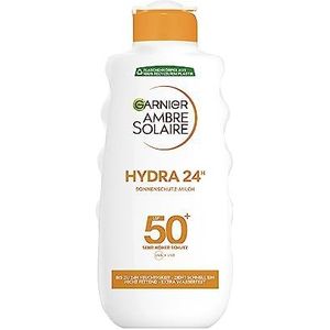 Garnier Ambre Solaire Hydra 24H Zonnebrandmelk SPF 50+, snel intrekkend, niet vetend, waterbestendig, 200 ml