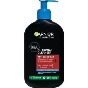 Garnier PureActive BHA Charcoal Anti-Blackhead Deep Cleanser For Impure Skin 250 ml