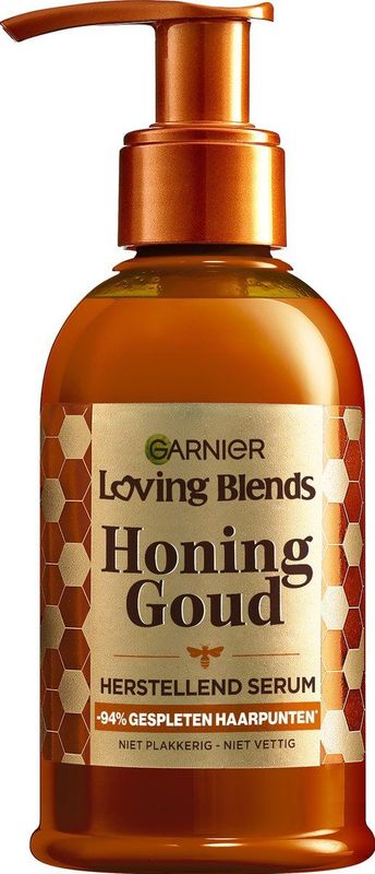 Garnier Loving Blends Honing Goud Herstellend Haarserum - voor beschadigd en breekbaar haar - 115 ml