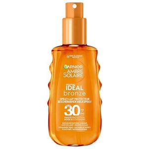 Garnier Ambre Solaire Ideal Bronze Beschermende Melkspray SPF30 - beschermt tegen UVB- en UVA-stralen - voor een zongebruind effect - 150 ML