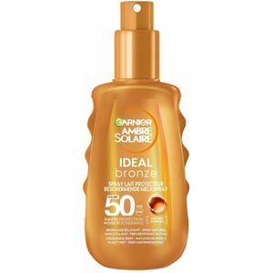 Garnier Ambre Solaire Ideal Bronze Beschermende Mist SPF50+ - beschermt tegen UVB- en UVA-stralen - voor een zongebruind effect - 150 ML