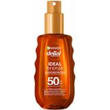 Delial Garnier Ideale beschermende olie Bronze SPF 50 voor een gelijkmatige en stralende bruining, 150 ml