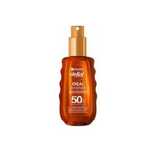 Delial Garnier Ideale beschermende olie Bronze SPF 50 voor een gelijkmatige en stralende bruining, 150 ml