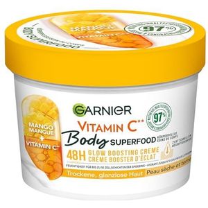 Garnier Voedende lichaamsverzorging voor doffe en droge huid, lichaamsboter met mango en vitamine C, voor maximaal 48 uur hydratatie, 1 x 380 ml