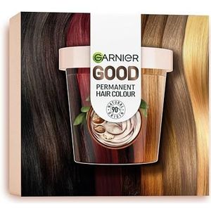 Garnier Duurzame haarverf, haarverfset voor intensieve en langdurige haarkleur, kleuring voor tot 8 weken stralende kleur, zonder ammoniak, 2.0 truffel zwart, Good Refill Kit