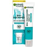 Garnier PureActive BHA + Niacinamide Daily fluid met SPF 50+ tegen onzuiverheden - lichte, matte formule - 40ml