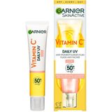 Garnier SkinActive Vitamine C* Glowy UV fluid met SPF50+ tegen pigmentvlekken - lichte, getinte formule - 40ml