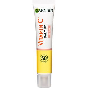 Garnier SkinActive Vitamine C* Glowy UV fluid met SPF50+ tegen pigmentvlekken - lichte, getinte formule - 40ml