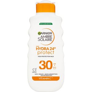 Garnier Ambre Solaire Hydra 24H Protect Lotion Zonnebrandcrème SPF30 175ml - Niet vet - Waterresistent - Vitamine Cg - Beschermt en hydrateert