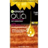 Garnier Olia - Intens Koper 7.40 - Permanente Haarkleuring - Zonder Ammoniak - Tot 100% Grijsdekking