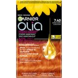 Garnier Olia - Intens Koper 7.40 - Permanente Haarkleuring - Zonder Ammoniak - Tot 100% Grijsdekking