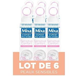 Mixa Deodorant voor dames, verstuiver, anti-transpirant, 48 uur, gevoelig comfort, extra verzorging, 150 ml, 6 stuks