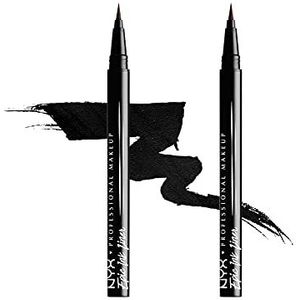NYX Professional Makeup Epic Ink Eye Liner, viltstift, waterbestendig, veganistische formule, set van 2, Shade 01