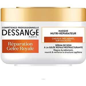 DESSANGE - Nutri-Repair Masker Royal Jelly Repair - Formule verrijkt met herstructurerende koninklijke gelei - voedt en versterkt de vezel - voor zeer beschadigd, overbelast haar - 250 ml