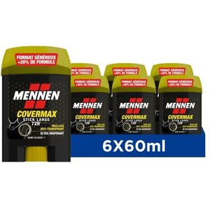 Mennen Covermax Anti-zweet voor heren, 72 uur, brede stick, zonder alcohol