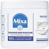 Mixa Huidversterkende crème voor zeer droge en belaste huid, hydraterend, verzorgende crème ter bescherming van de huidbarrière, Ceramide Deep Moisture, 400 ml