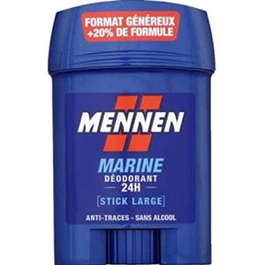 MENNEN MARINE Deodorant voor heren, 24 uur, groot, zonder alcohol, anti-strepen, 6 stuks