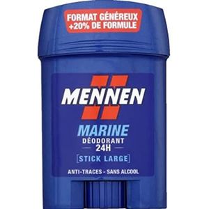 Mennen Marine Deodorant voor heren, 24 uur, brede stick, zonder alcohol, anti-vingerafdruk
