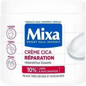 Mixa Expert Gevoelige Huid – Cica Reparatiecrème – Reparatie van langdurig effect – zeer droge en ruwe huid – gezicht, lichaam, handen – hypoallergeen – 400 ml