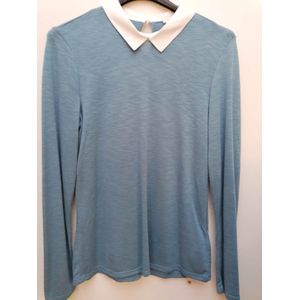 Beeldige blauwe pull met witte col - Esprit - maat M