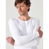 Damart - Dubbelzijdig gebreid T-shirt met lange mouwen Thermolactyl - Heren - Wit - (126-133)