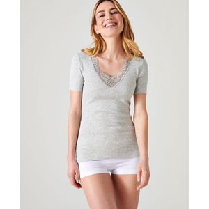 Damart - T-shirt met Korte Mouwen - Grijs - Thermolactyl - Vrouwen