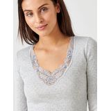 Damart - Thermolacty - T-shirt - Grijs - Mesh - Damesondergoed