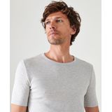 Damart - Klassiek gebreid T-shirt met korte mouwen Thermolactyl - Heren - Grijs