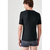 Damart - T-shirt met Korte Mouwen - Zwart - Thermolactyl Technologie