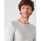 Damart - T-shirt met ronde hals van klassiek gebreide Thermolactyl-stof - Heren - Grijs