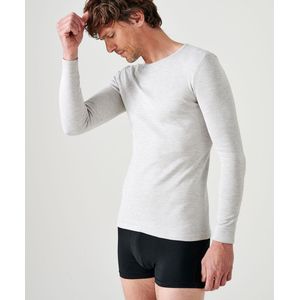 Damart - T-shirt met ronde hals van klassiek gebreide Thermolactyl-stof - Heren - Grijs