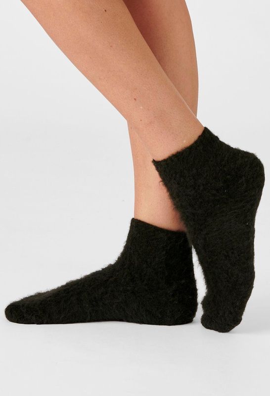 Damart - Halve Sokken - Zwart - Geborsteld Bouclette Thermolactyl