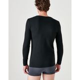 Damart - T-shirt met V-hals in interlock mesh Thermolactyl - Heren - Zwart - (86-93)