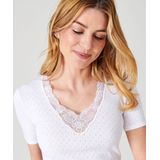 Damart - T-shirt Thermolactyl - Dames - Wit - 50% Gerecycled Polyester