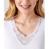 Damart - T-shirt Thermolactyl - Dames - Wit - 50% Gerecycled Polyester