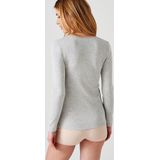 Damart - T-shirt met lange mouwen fijn ribgebreid Thermolactyl - Vrouwen - Grijs (XS)