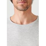 Damart - T-shirt Thermolactyl met ronde hals en geribde fleece - Heren - Grijs
