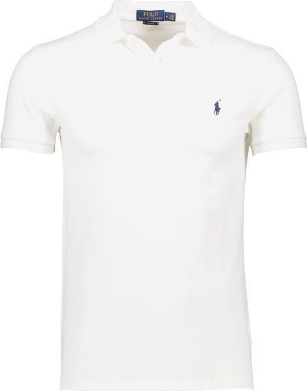 Ralph Lauren SS Slim Fit Polo PPC White Str XXL
