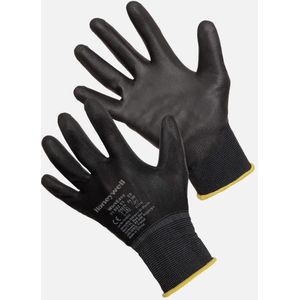 Honeywell Handschoen | maat 8 zwart | EN 388 PSA-categorie II | polyester m.polyurethaan | 100 paar - 2100251-08 2100251-08