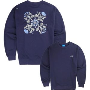 Oxbow - Back Printed Fleece Crew - Sweatshirt - Marine blauw