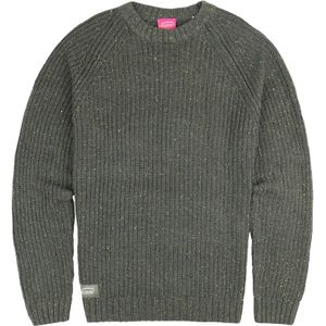 Oxbow - Drizzle Neps Raglan Crew Sweater - Kaki - Sweatshirt - Wol