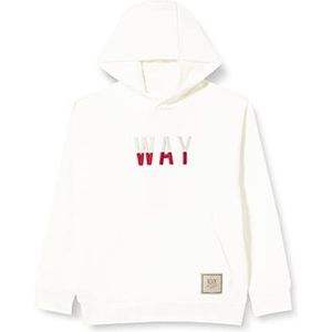 IKKS Sweatshirt met capuchon voor jongens, Gebroken wit, 8 Jaren