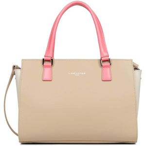 Handtas LANCASTER Paris Constance - Leer - Beige/Ecru/Rose