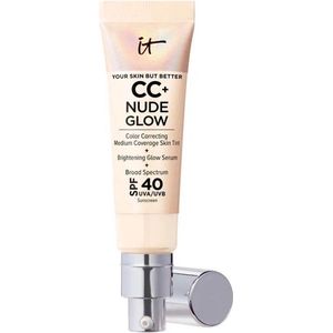 It Cosmetics CC+ Nude Glow Lightweight Foundation + Glow Serum SPF40 Fair Ivory Unisex - Stralende teint en gehydrateerde huid
